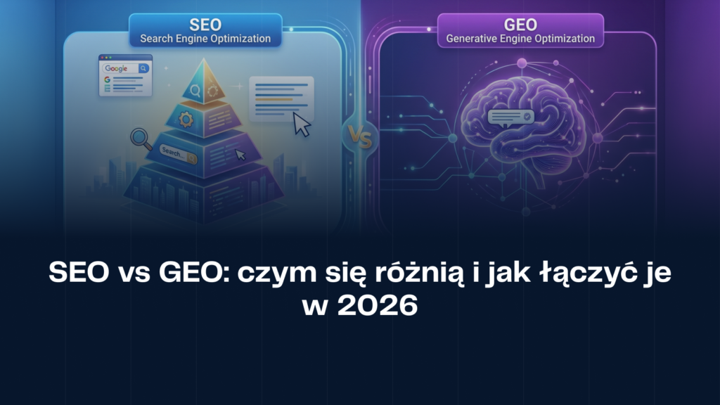 SEO vs GEO: czym się różnią i jak łączyć je w 2026